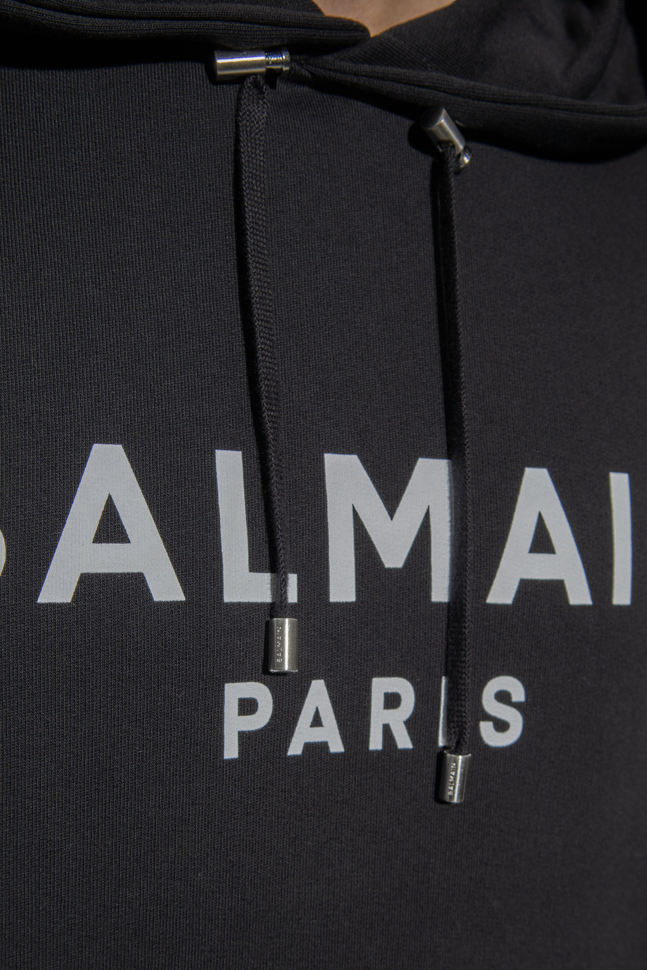 Balmain black hot sale logo hoodie